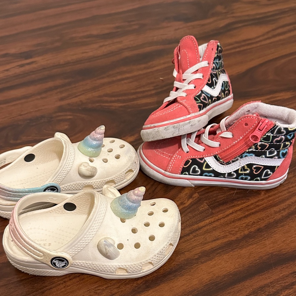 Toddler Girl Vans & Crocs Bundle